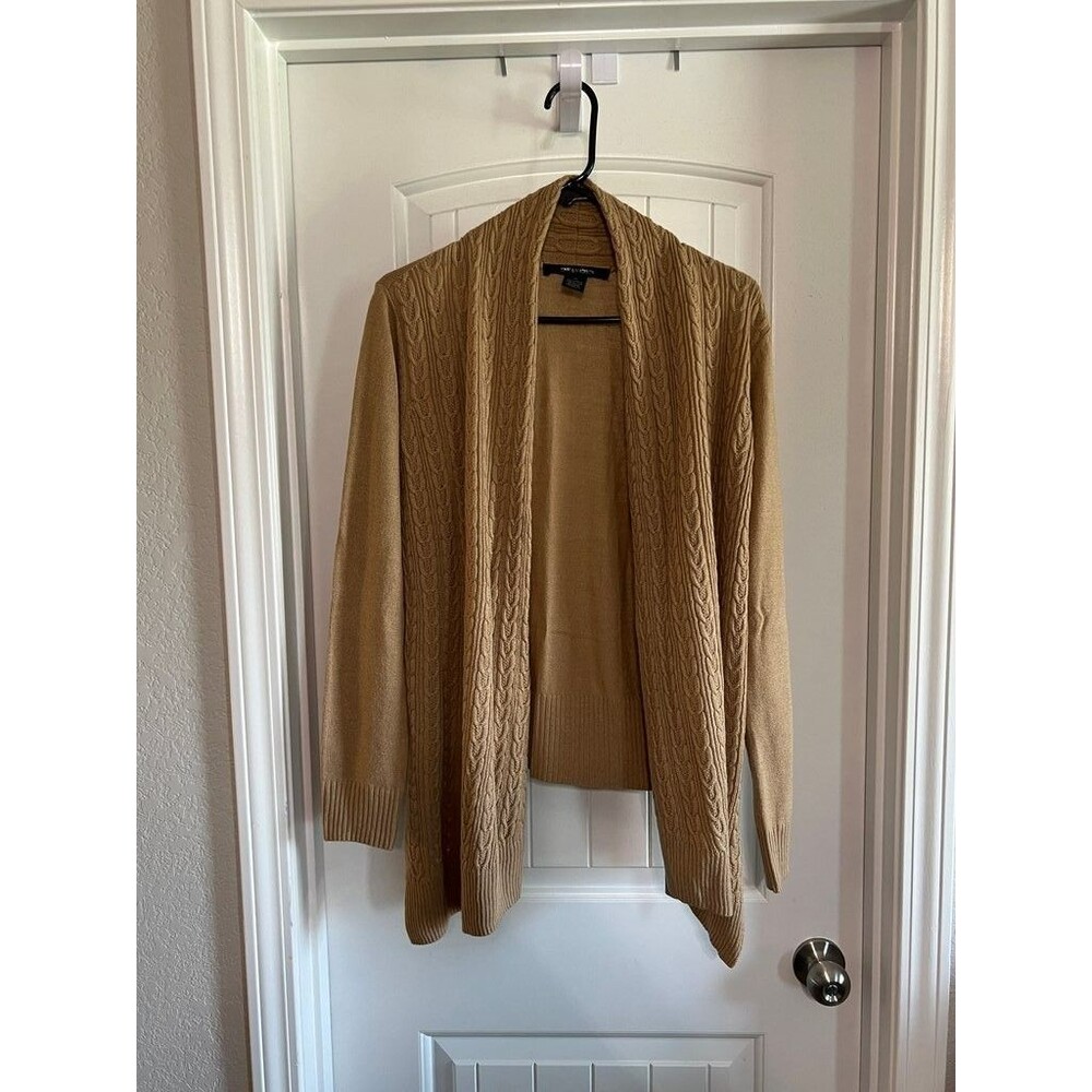 39th & Madison Women's Cable Knit Open Front Cardigan